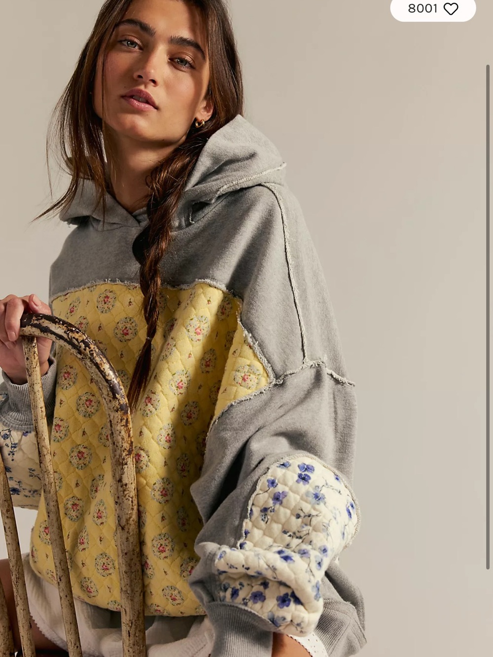 BNWOT! Free people get ditsy hoodie
